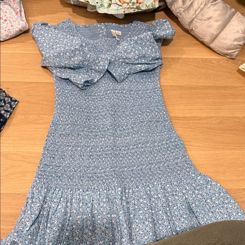 Janie and Jack Light Blue Floral Dress